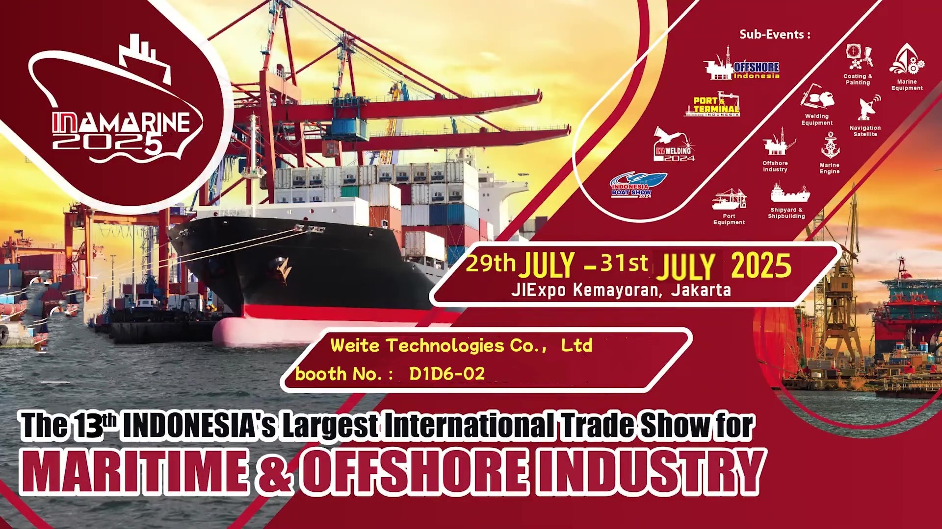 Yichang Weite participera au salon indonésien des navires et de la marine (INAMARINE) 2025