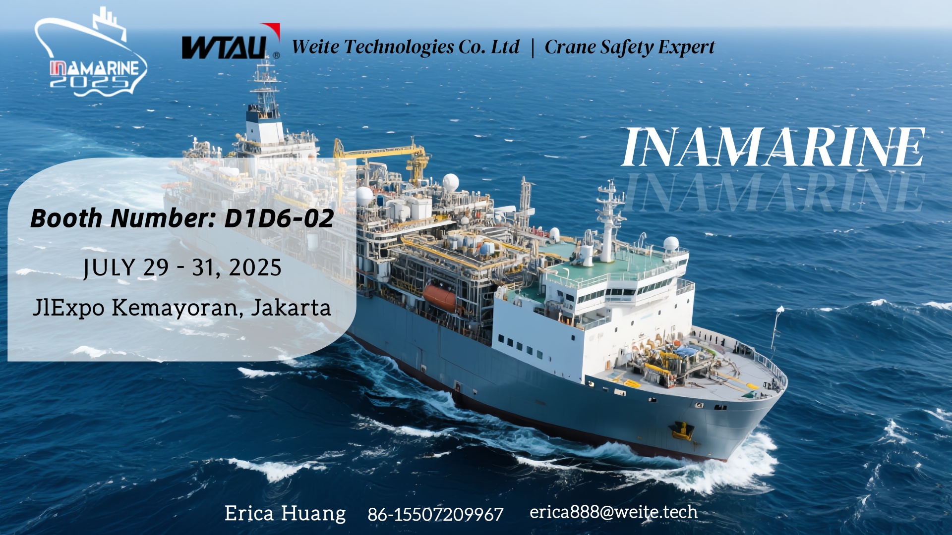 Yichang Weite participera au salon indonésien des navires et de la marine (INAMARINE) 2025
